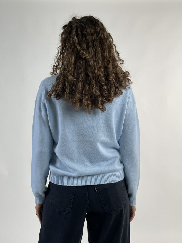 Pullover manica lunga Griffai - celeste
