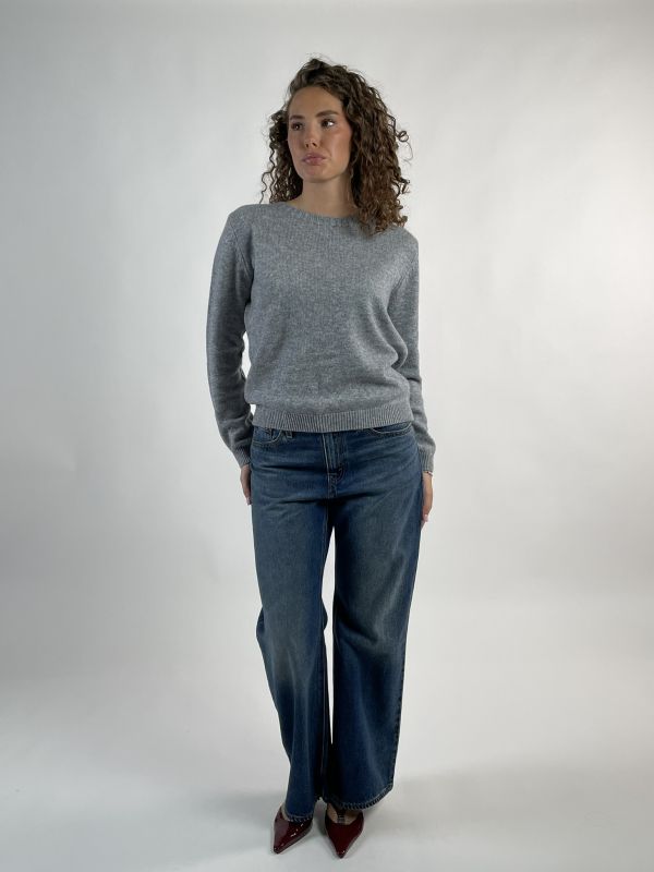 Pullover manica lunga Griffai - perla