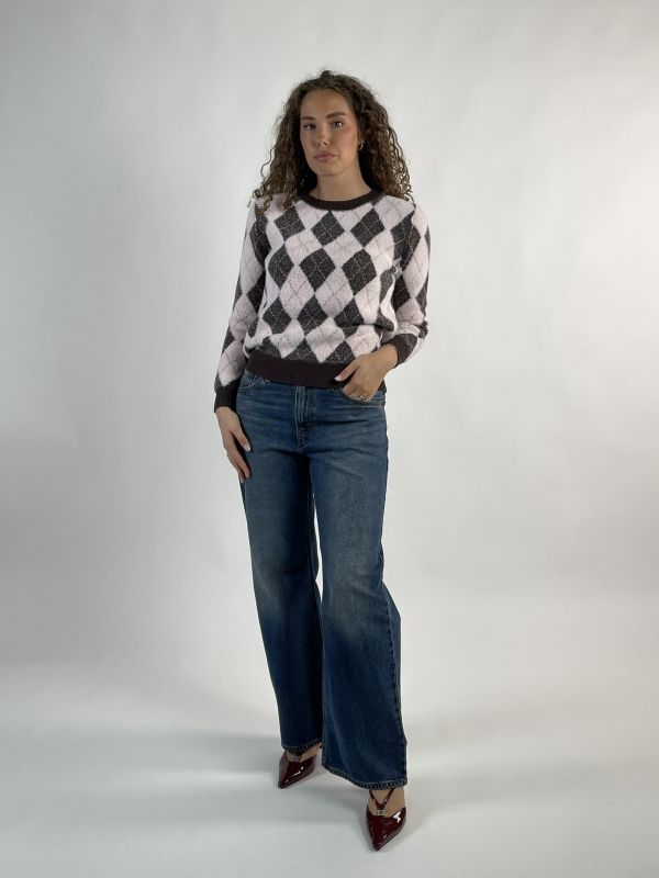 Pullover manica lunga Griffai - moro rosa