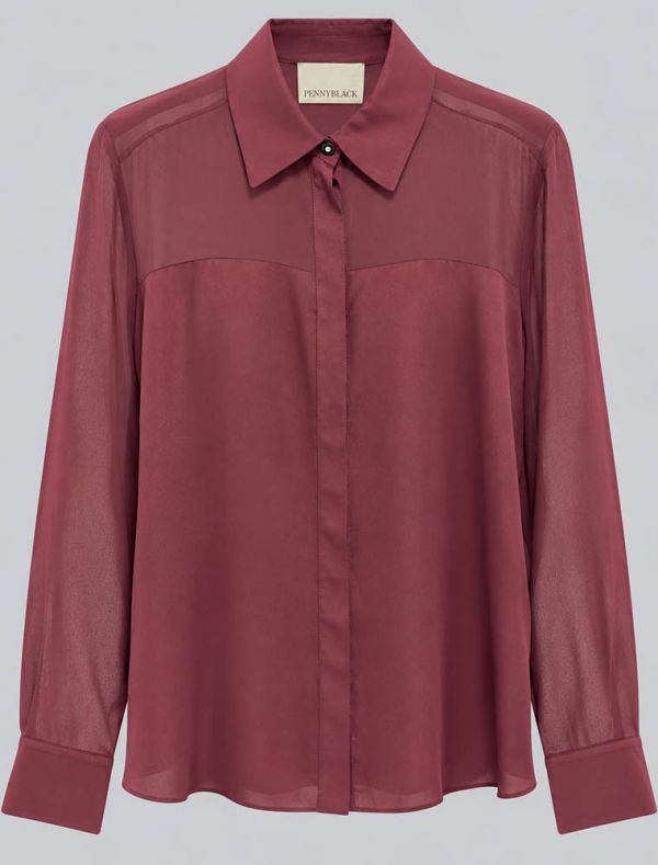 Camicia manica lunga Emotion By Pennyblack - bordeaux