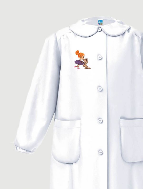 Grembiule asilo Siggi - bianco