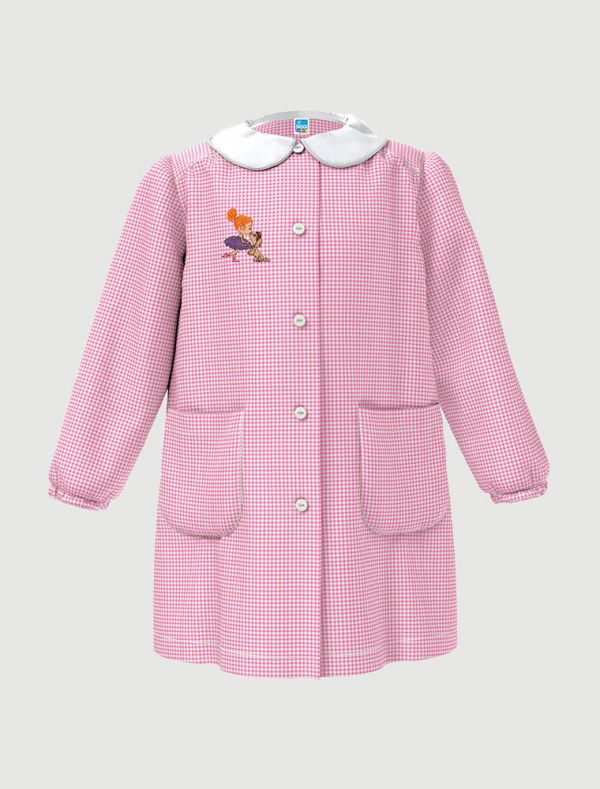 Grembiule asilo Siggi - bianco rosa