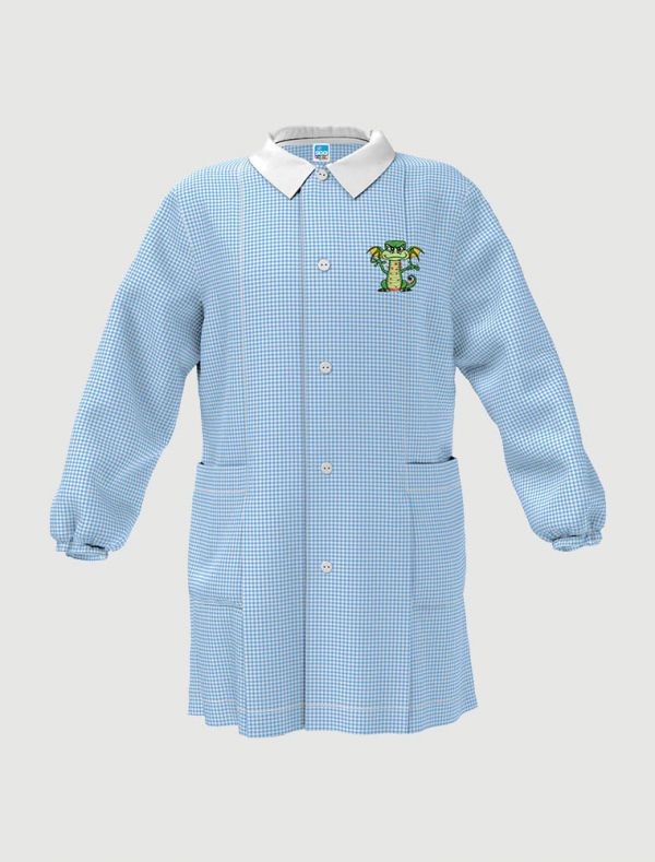 Grembiule asilo Siggi - bianco azzurro