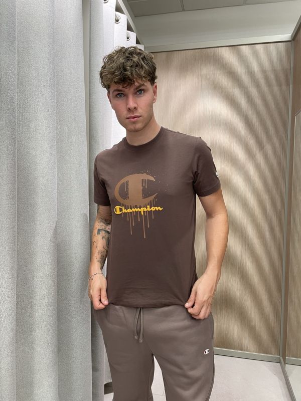 T-shirt manica corta sportiva Champion - marrone