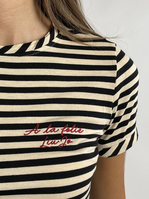 Maglia manica corta Liu Jo - panna nero