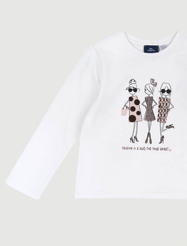 T-shirt manica lunga Chicco - bianco