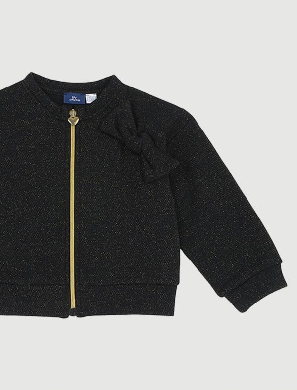 Maglia in felpa aperta Chicco - nero