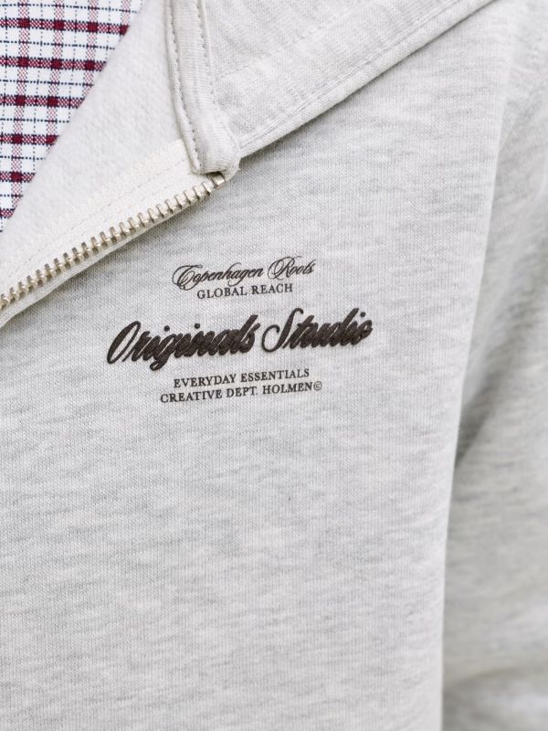 Maglia in felpa aperta Jack & Jones - grigio chiaro
