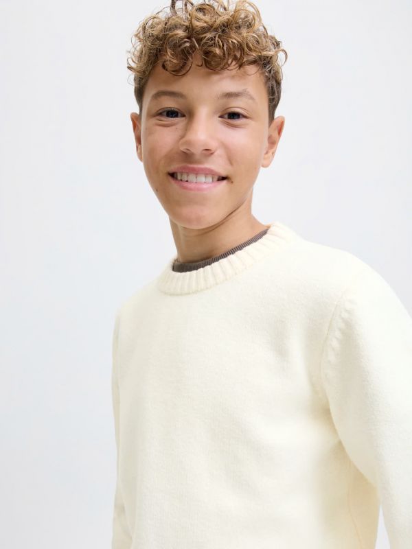 Pullover manica lunga Jack & Jones - panna