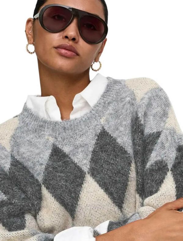 Pullover manica lunga Only - grigio