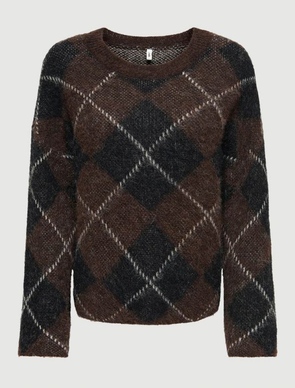 Pullover manica lunga Only - marrone