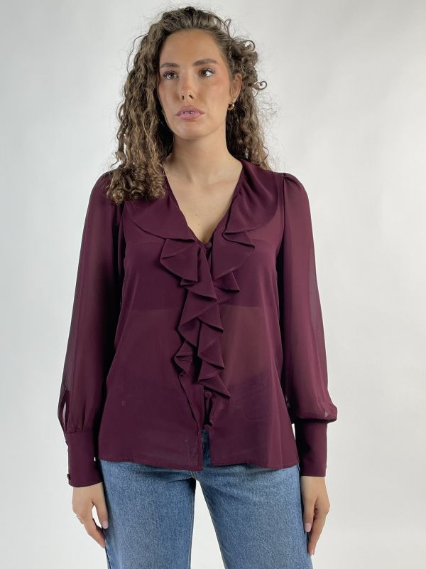 Camicia manica lunga giovane Artigli - bordeaux