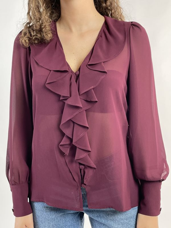 Camicia manica lunga giovane Artigli - bordeaux