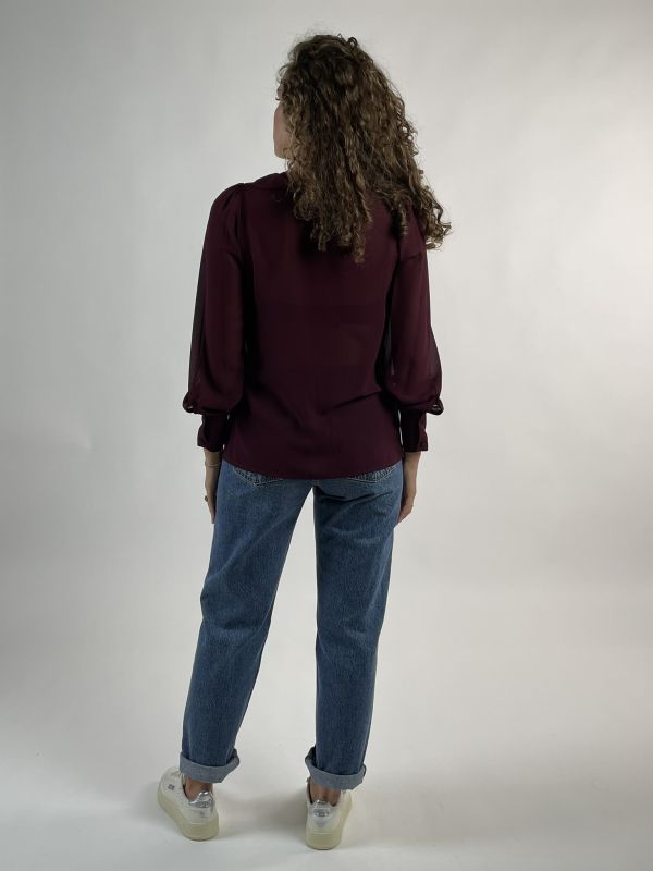 Camicia manica lunga giovane Artigli - bordeaux