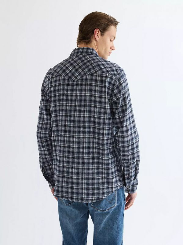 Camicia manica lunga casual Wrangler - deep blue