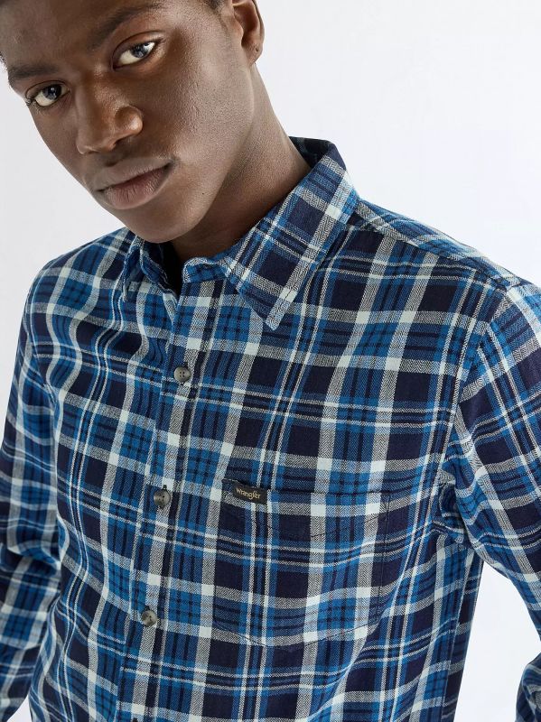 Camicia manica lunga casual Wrangler - indigo
