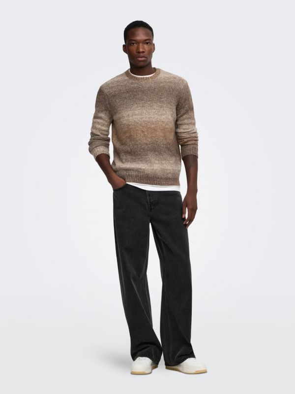 Maglia manica lunga Only & Sons - coffe