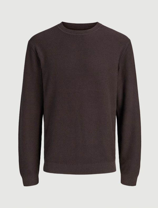 Maglia manica lunga casual Jack & Jones - cioccolato