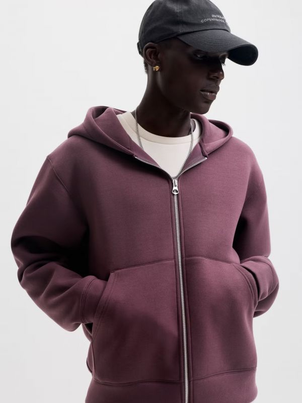 Maglia in felpa zip cappuccio Jack & Jones - rosso