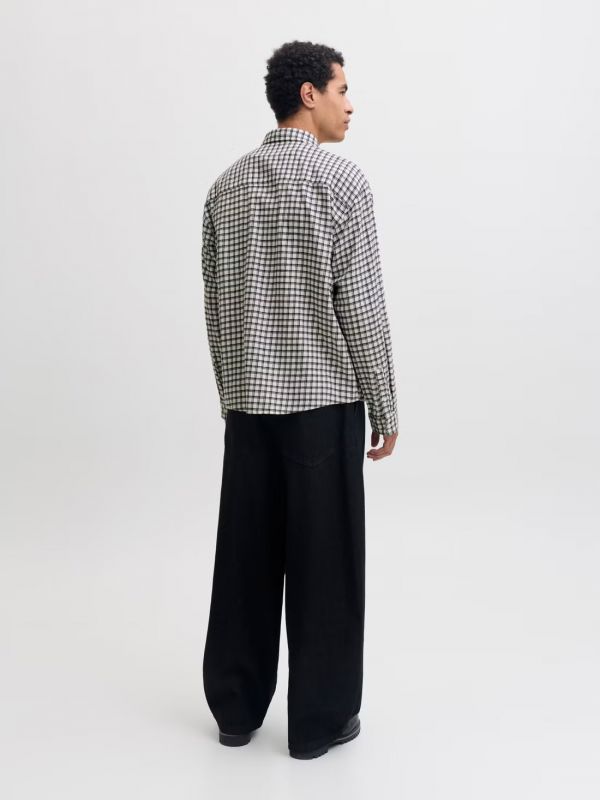 Camicia manica lunga flanella Jack & Jones - antique white