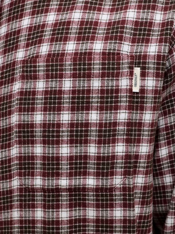 Camicia manica lunga flanella Jack & Jones - cioccolato