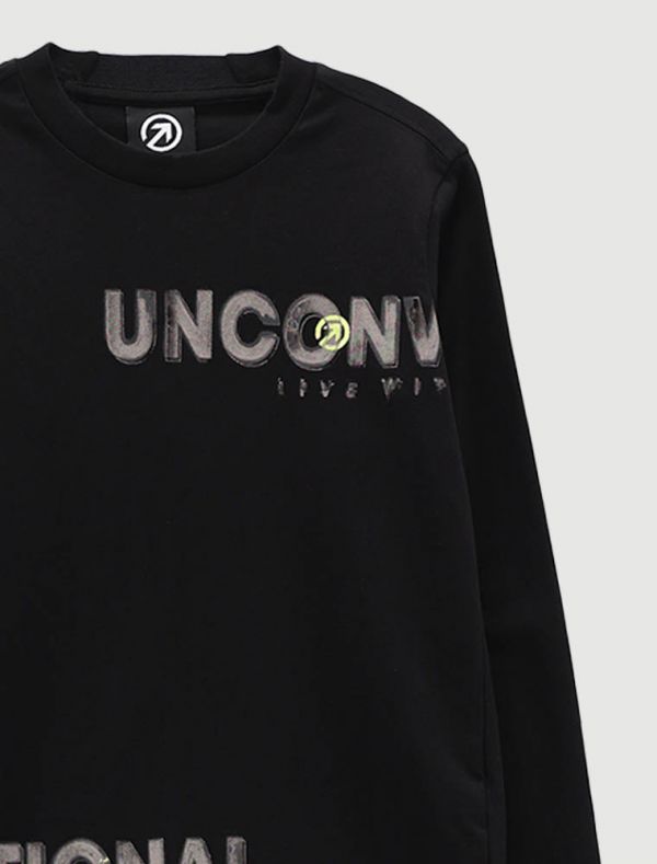 T-shirt manica lunga sportiva Uncoventional - nero