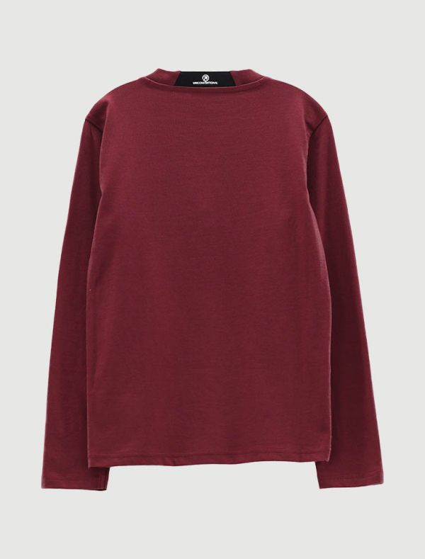 T-shirt manica lunga sportiva Uncoventional - cordova