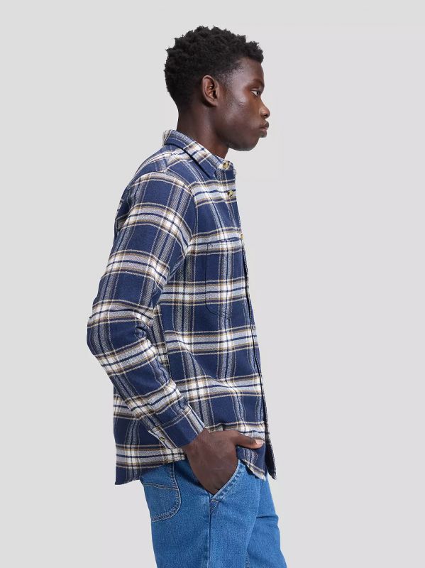 Camicia manica lunga flanella Lee - blue
