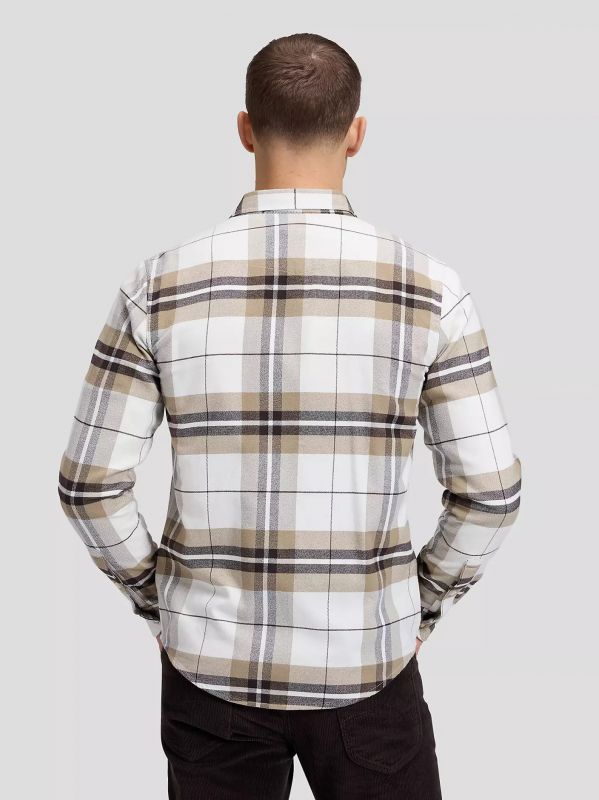 Camicia manica lunga flanella Lee - cioccolato
