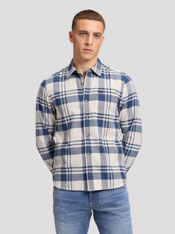 Camicia manica lunga flanella Lee - blue