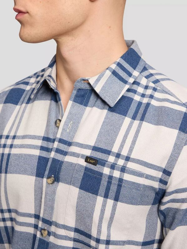 Camicia manica lunga flanella Lee - blue