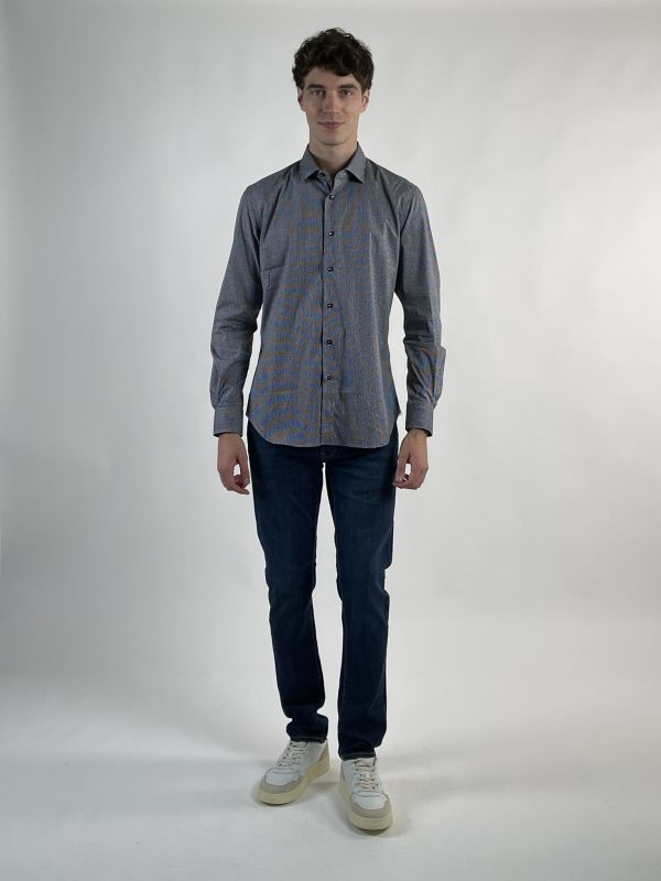 Camicia manica lunga Xacus - azzurro