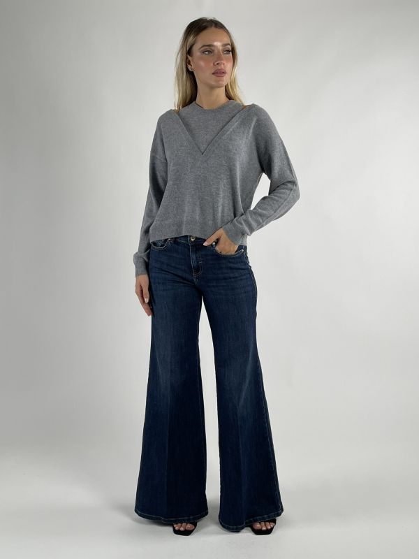 Maglia manica lunga Iblues - grey melange