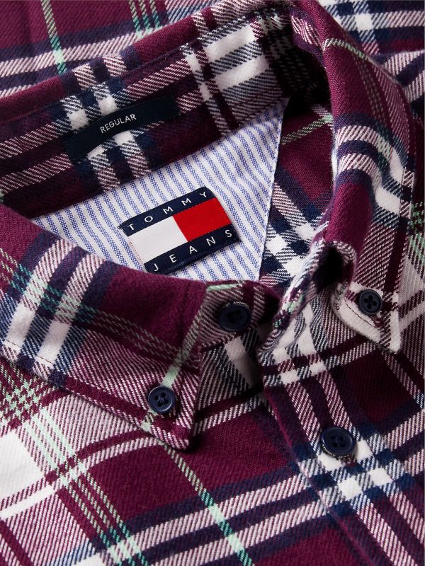 Camicia manica lunga flanella Tommy Jeans - bordeaux