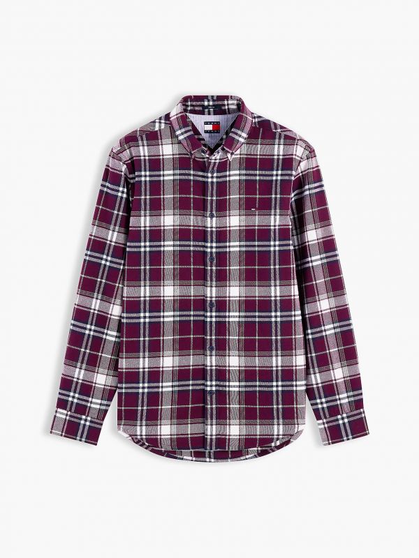 Camicia manica lunga flanella Tommy Jeans - bordeaux