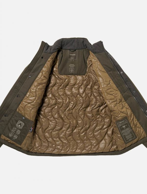 Giaccone imbottito Geox - olive night