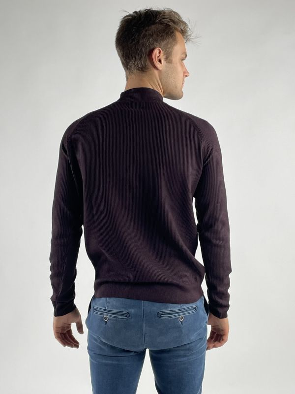 Lupetto zip Seinse - melanzana