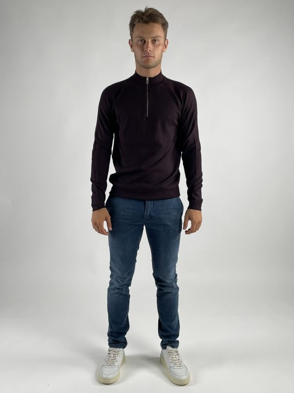 Lupetto zip Seinse - melanzana