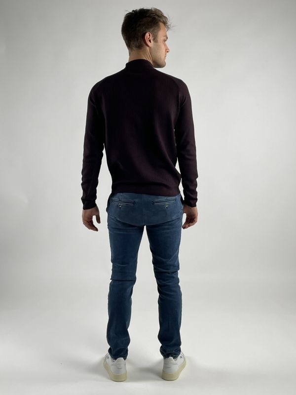 Lupetto zip Seinse - melanzana
