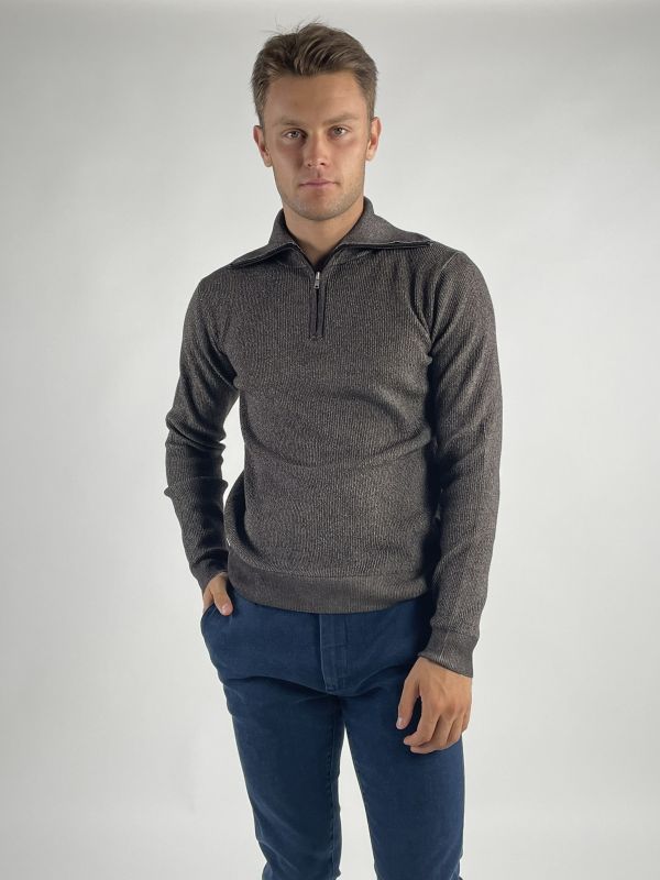 Lupetto zip Seinse - moro