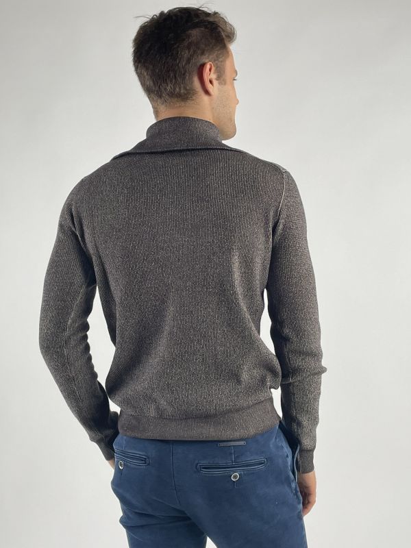 Lupetto zip Seinse - moro