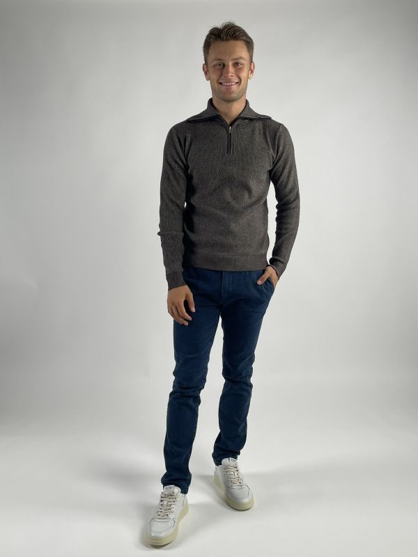 Lupetto zip Seinse - moro