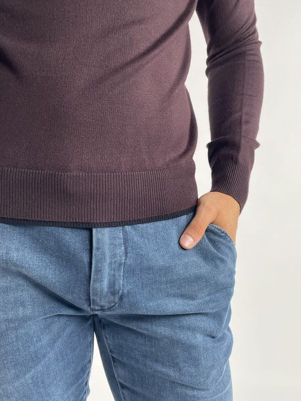 Maglia manica lunga Seinse - melanzana