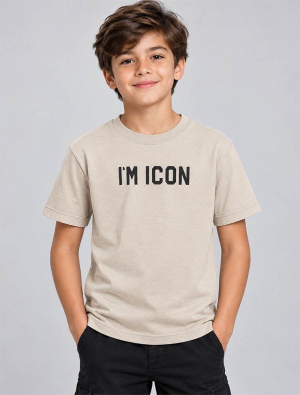 T-shirt manica corta Icon - sabbia