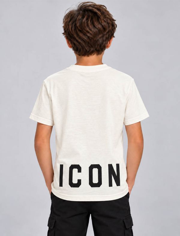 T-shirt manica corta Icon - panna