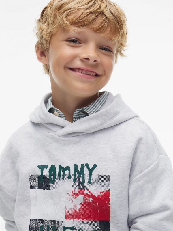 Maglia in felpa cappuccio Tommy Hilfiger - grey