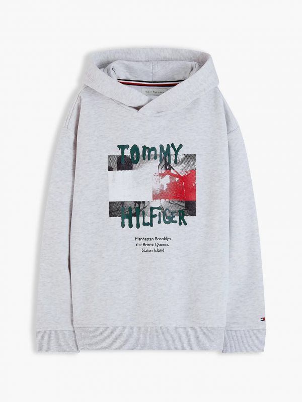 Maglia in felpa cappuccio Tommy Hilfiger - grey