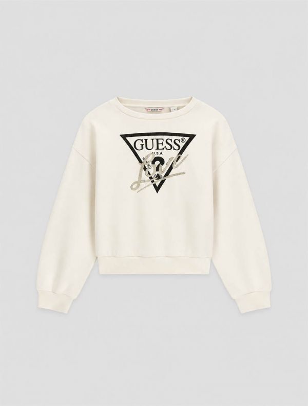 Maglia in felpa Guess - panna