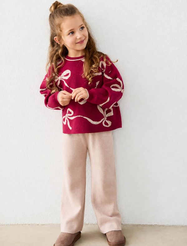 Completo maglia e pantalone Mayoral - lampone