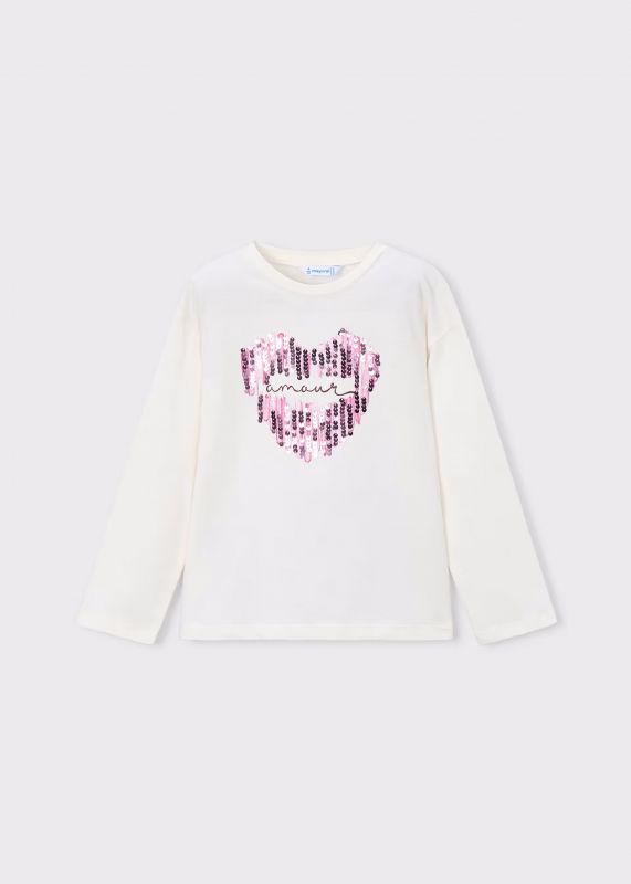 T-shirt manica lunga Mayoral - ecru